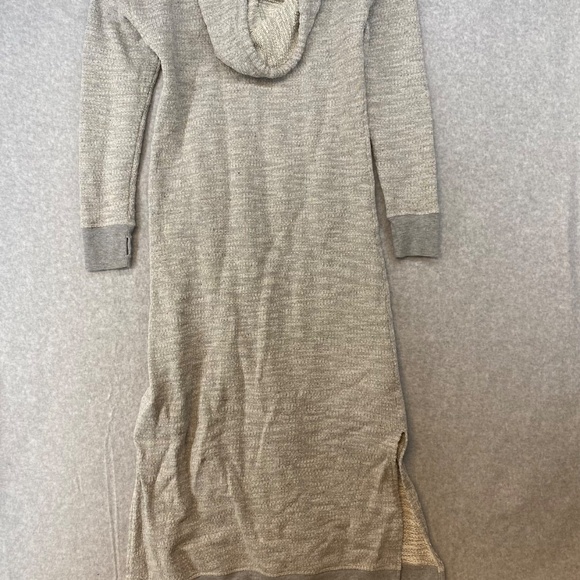 Soft Surroundings Extra Small Lazy Day Lounger Hooded Sweatshirt Gray Maxi Dress - Picture 6 of 10